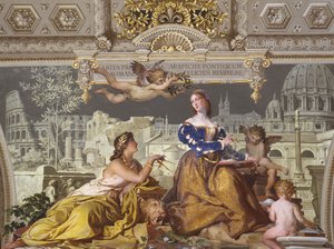 Ceiling of the Gallery of the Candelabra (detail) by Ludovico Seitz